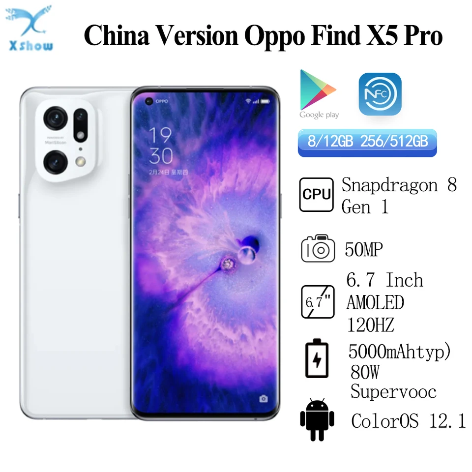 New OPPO Find X5 Pro 5G Snapdragon 8 Gen 1 6.7 New OPPO Find X5 Pro 5G Snapdragon 8 Gen 1 6.7