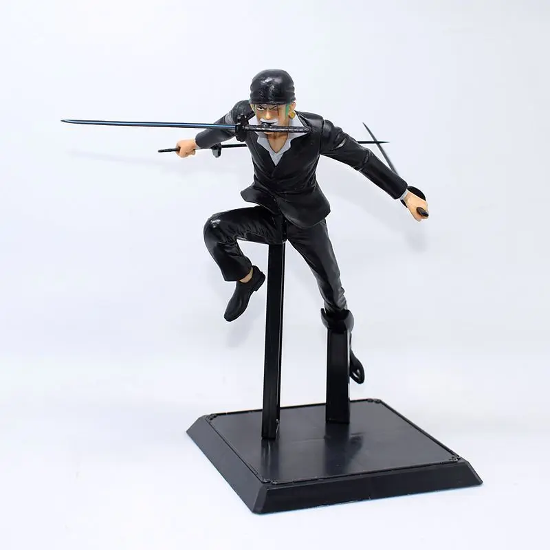 One Piece 19Cm Cartoon Roronoa Zoro Tre Lame Sa-Massimo Manga Anime Gk Statue Action Figure Collection Decor Model Kids Toy