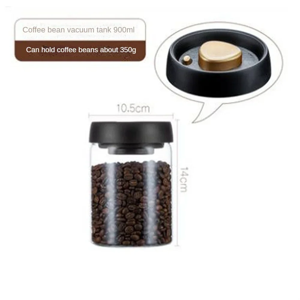 Vakuumversiegelte Kaffeedose - Luftdichter Glasbehälter für Bohnen, Tee, Gewürze & Sna - Bild 11 von 13