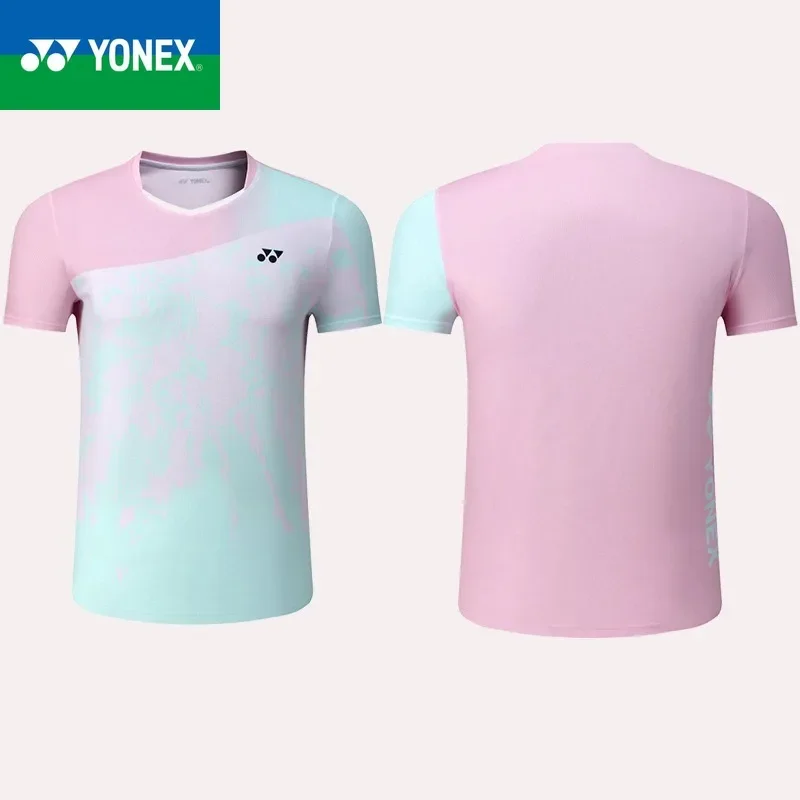 YONEX Summer New Men's and Women's Badminton Clothing Outdoor Sports Loose Quick Drying Short Sleeve T-shirt