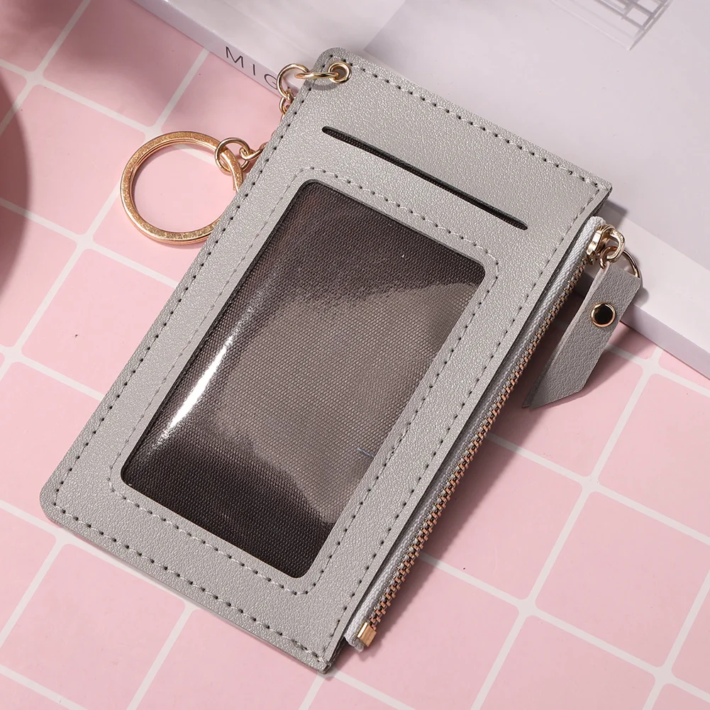 Portable Travel Women Short Wallet PU Leather Small Thin Coin Purse Casual Solid Color Slim Multi Card Holder Unisex