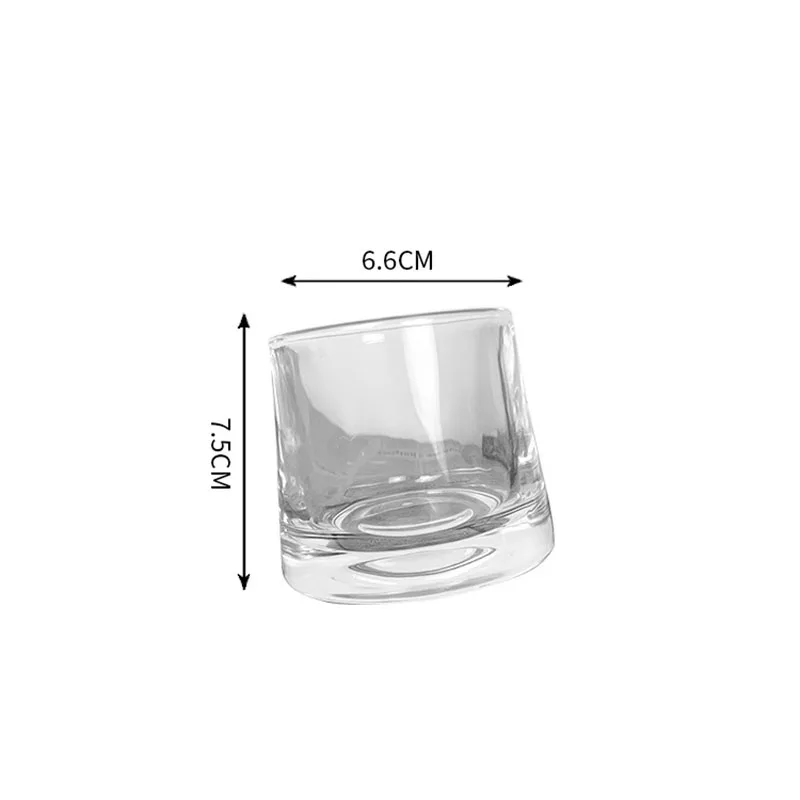 Spinning Cup 5oz 150ml Rotating Wine Glasses Thicken Whisky Vodka Glass for Bar Party Beer Mug Transparent Brandy Cup Drinkware