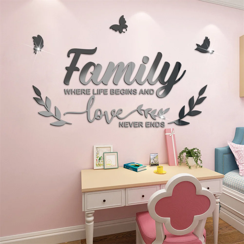 

SWEETHOME Family Mirror Wall Stickers Waterproof Self-adhesive Acrylic Mirror For Bedroom Living Room Office Home Wall Decor