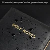 Black Leather Golf Scorecard Holder Score Notebook Log Journal Yardage Book Supplies Golf Training Aids for Men 5