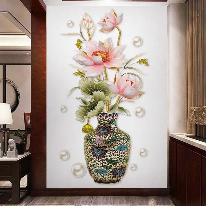 

Живопись с древним китайским пейзажем, чернильная живопись, наклейки для украшения стен дома, гостиной, спальни