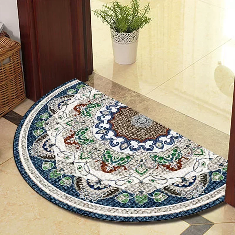 Retro Door Rug Semi-circular Floor Mat European Style Carpet for Living Room Indoor Door Entrance Mats Home Decor Alfombra - Image 5