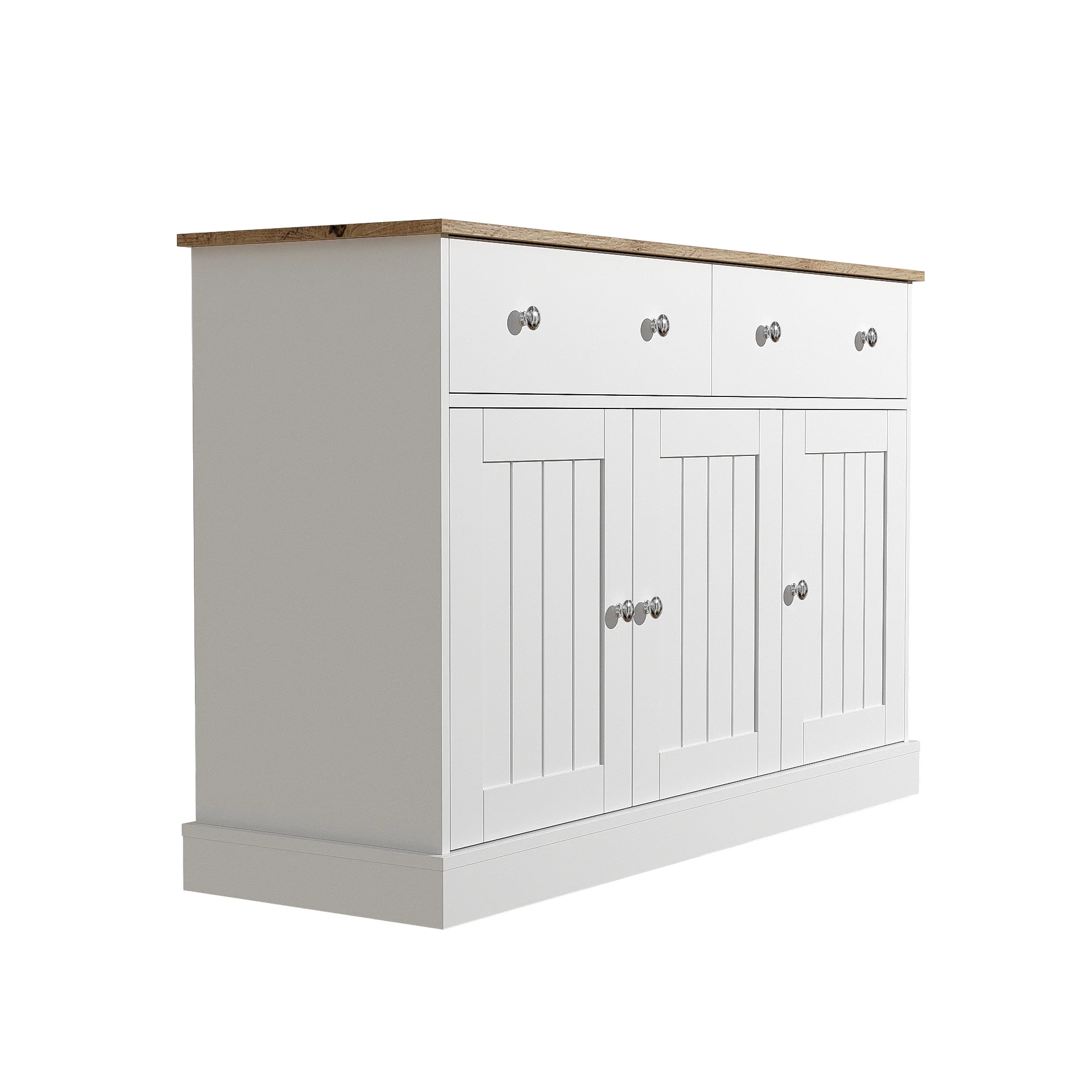 Sideboard, Wohnzimmerschrank mit graviertem Muster, viel Stauraum – Detail 22