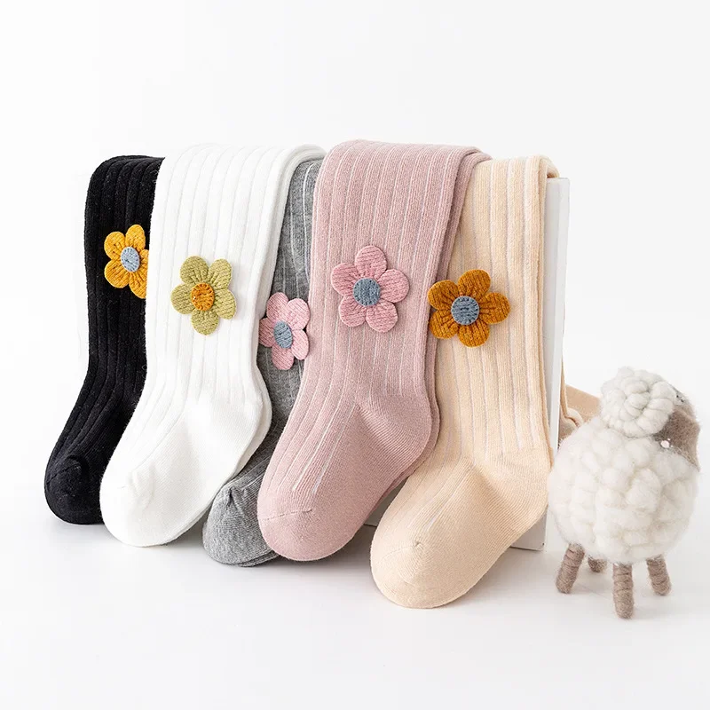 Autumn Cute Bowknot Baby Girl Tights Winter Solid Soft Cotton Stripe Kids Girl Pantyhose Infant Toddler Princess Tight 0-8Y kids pantyhose solid color pantyhose toddler tights