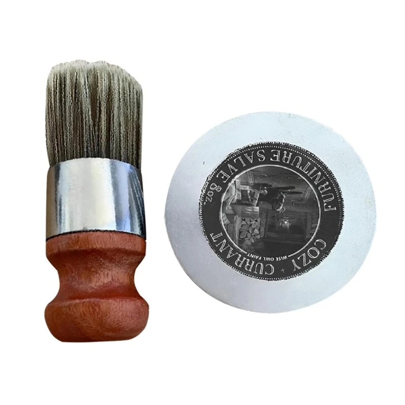 Leather Care Oil Natural Leather Repair Solution Salve Brush Set for Furniture Restores and Maintains