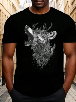 Wolf Print T-Shirt 1