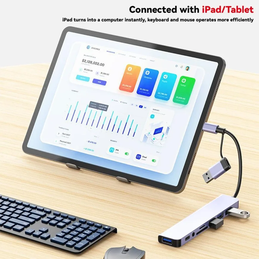 8-in-1 Multi-Port USB & Memory Card Expansion Hub