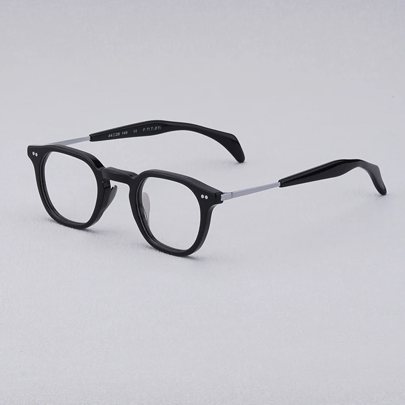 

Japanese handmade Acetate Titanium Glasses Frame Men Vintage Optical Prescription Myopia Eyeglasses Women Spectacles Eyewear