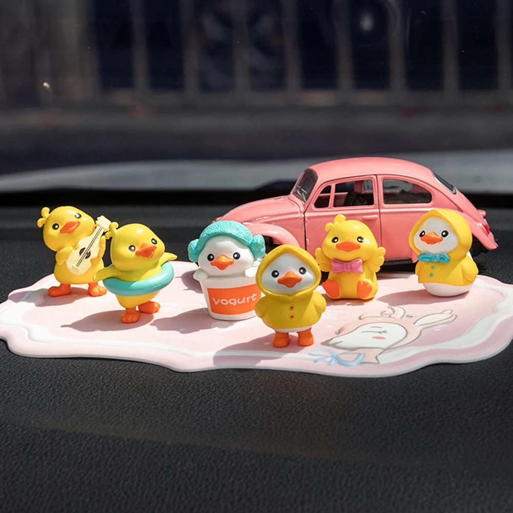 Mini Yellow Car Duck Rubber for Car Accessories Dashboard Toy Small Duck Car  Decoration Interior Cute Ornaments - AliExpress