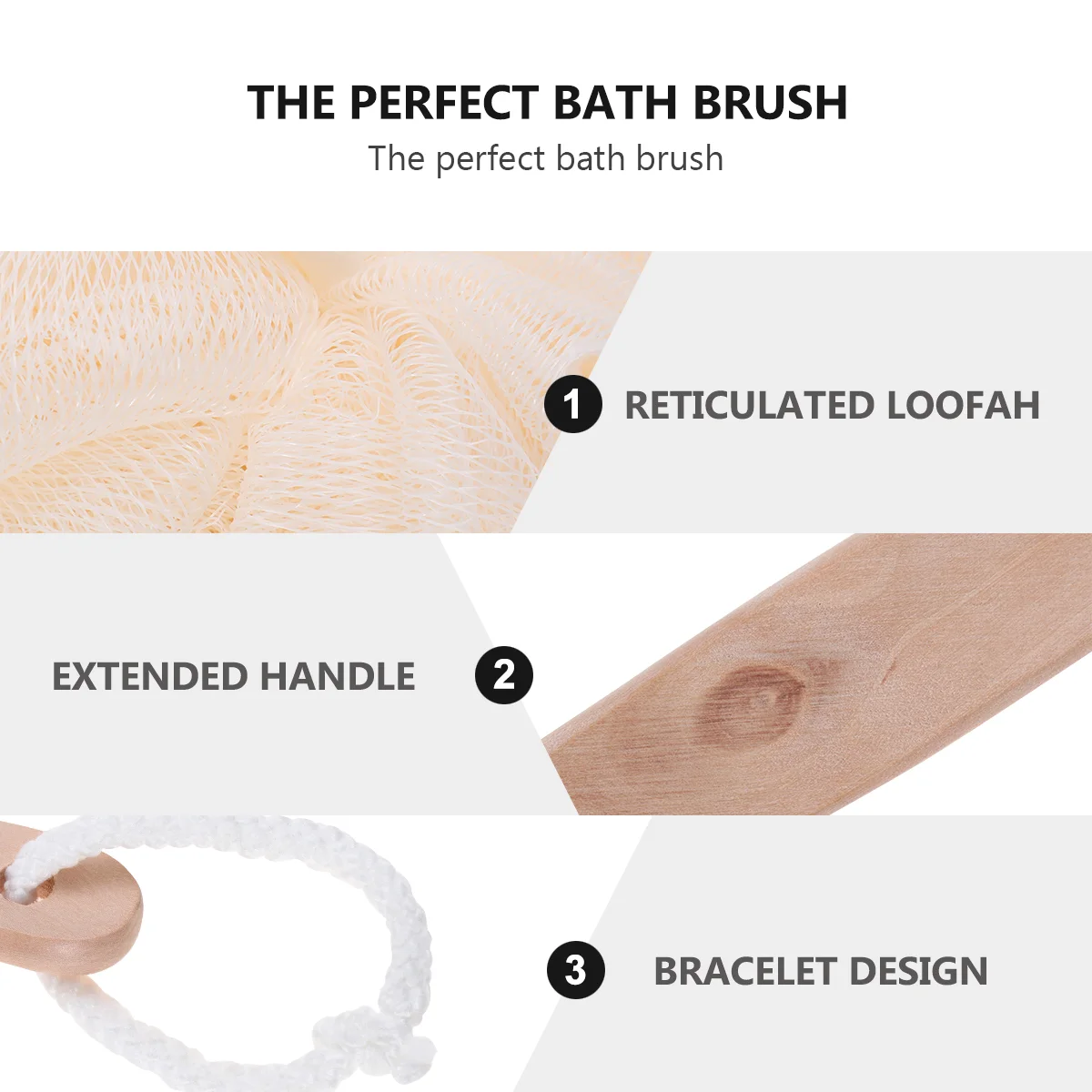 Exfoliating Sponge Brush Scrubber Sponges Shower with Handle Baby Bath Tub Loofah Body Exfoliator Bamboo Miss 5