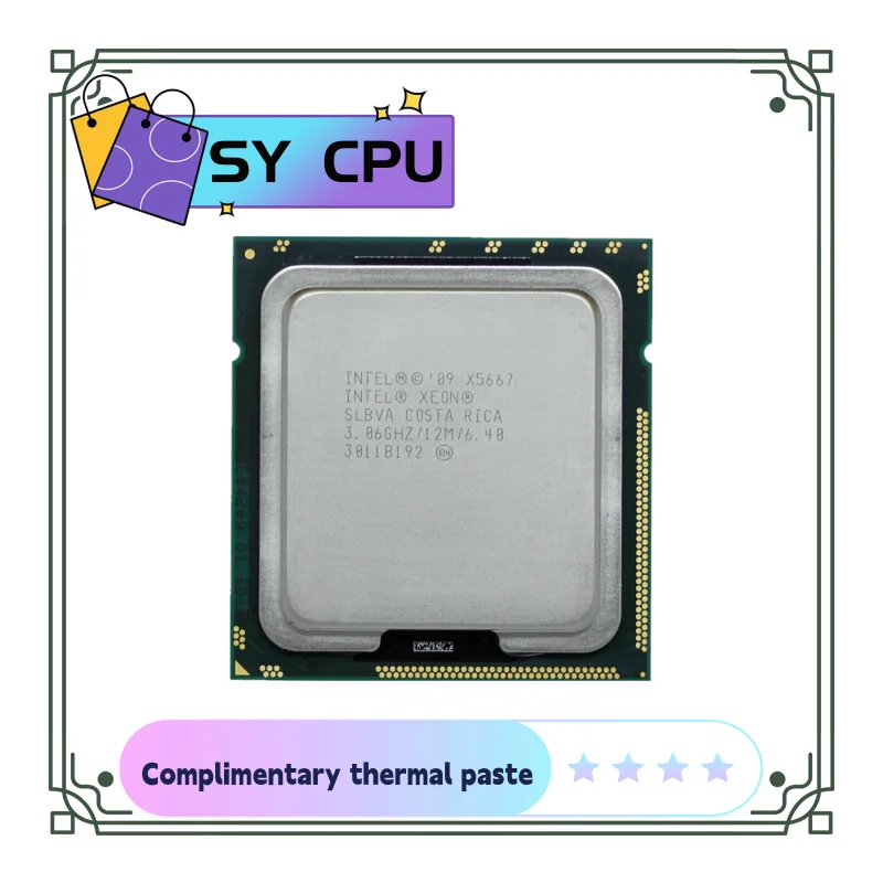 

Intel Xeon X5667 CPU processor /3.06GHz /LGA1366/12MB/ L3 95W Cache/Quad Core/ server CPU