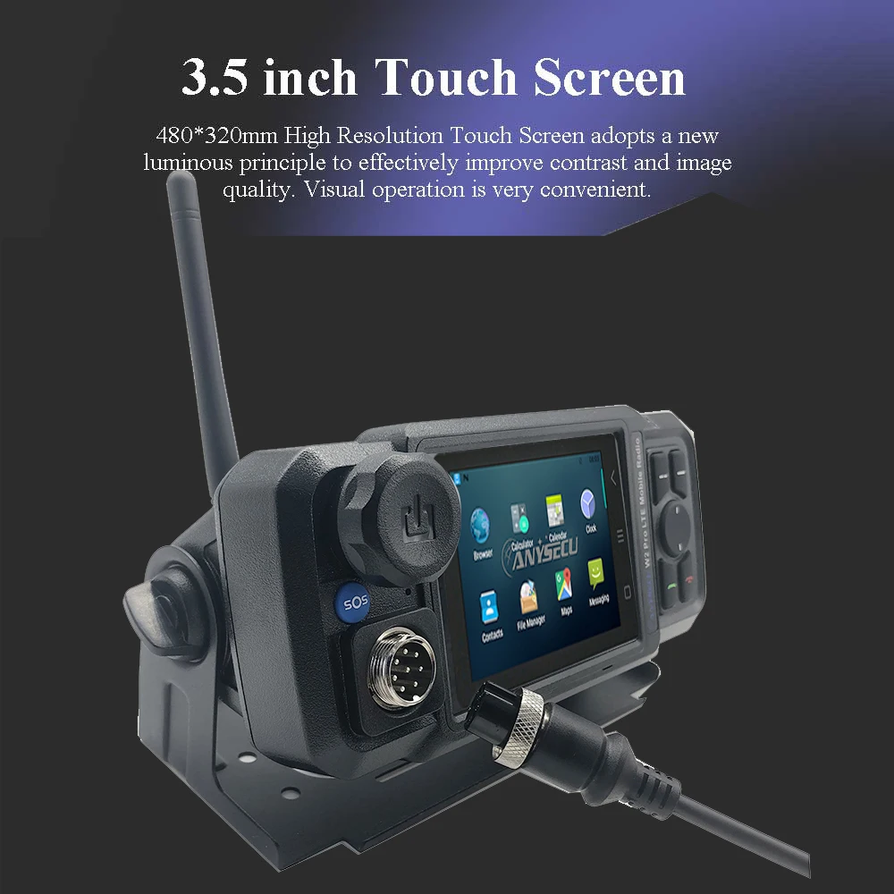 ANYSECU Zello 4G-W2Pro Unlocked 4G Network Radio N61 Android 7.0 WIFI Poc Radio work with Real-ptt Grouptalk with Charger Set 5