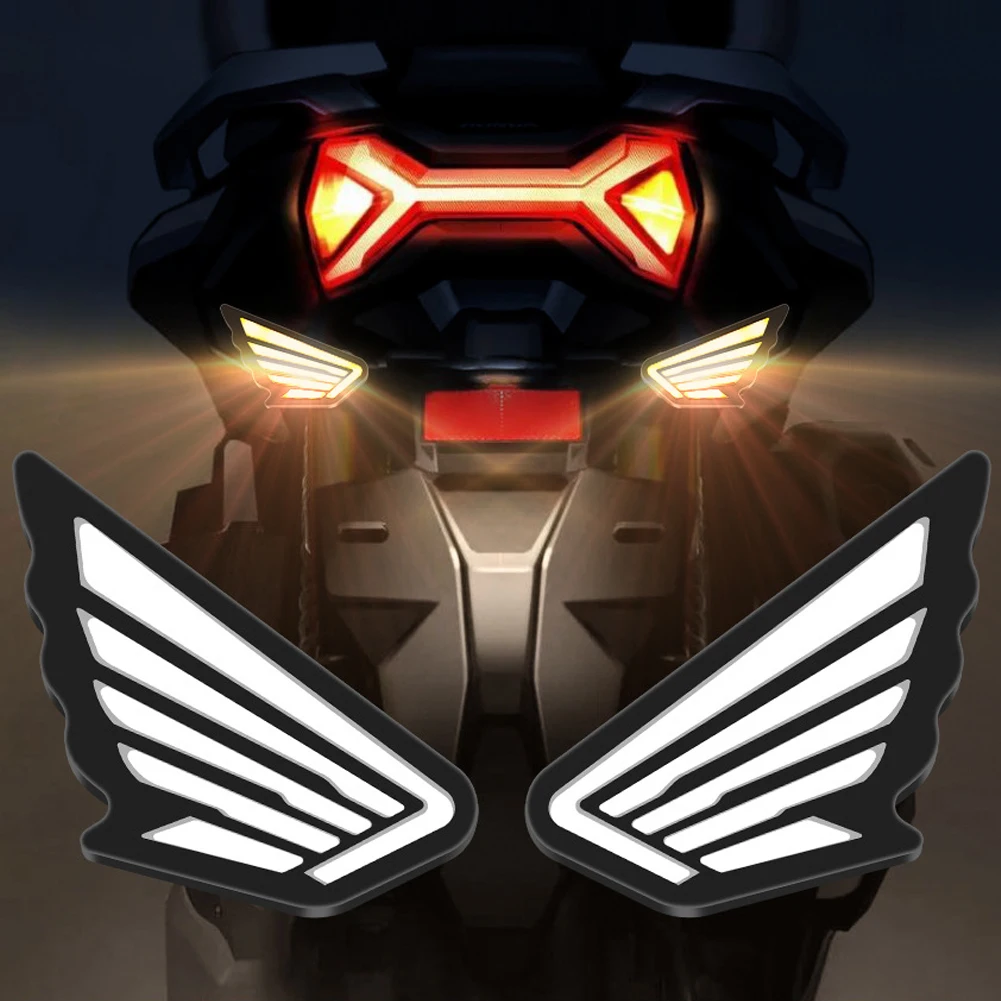 Futuristic LED Motorcycle Headlight and Decorative Rear Lamp Set