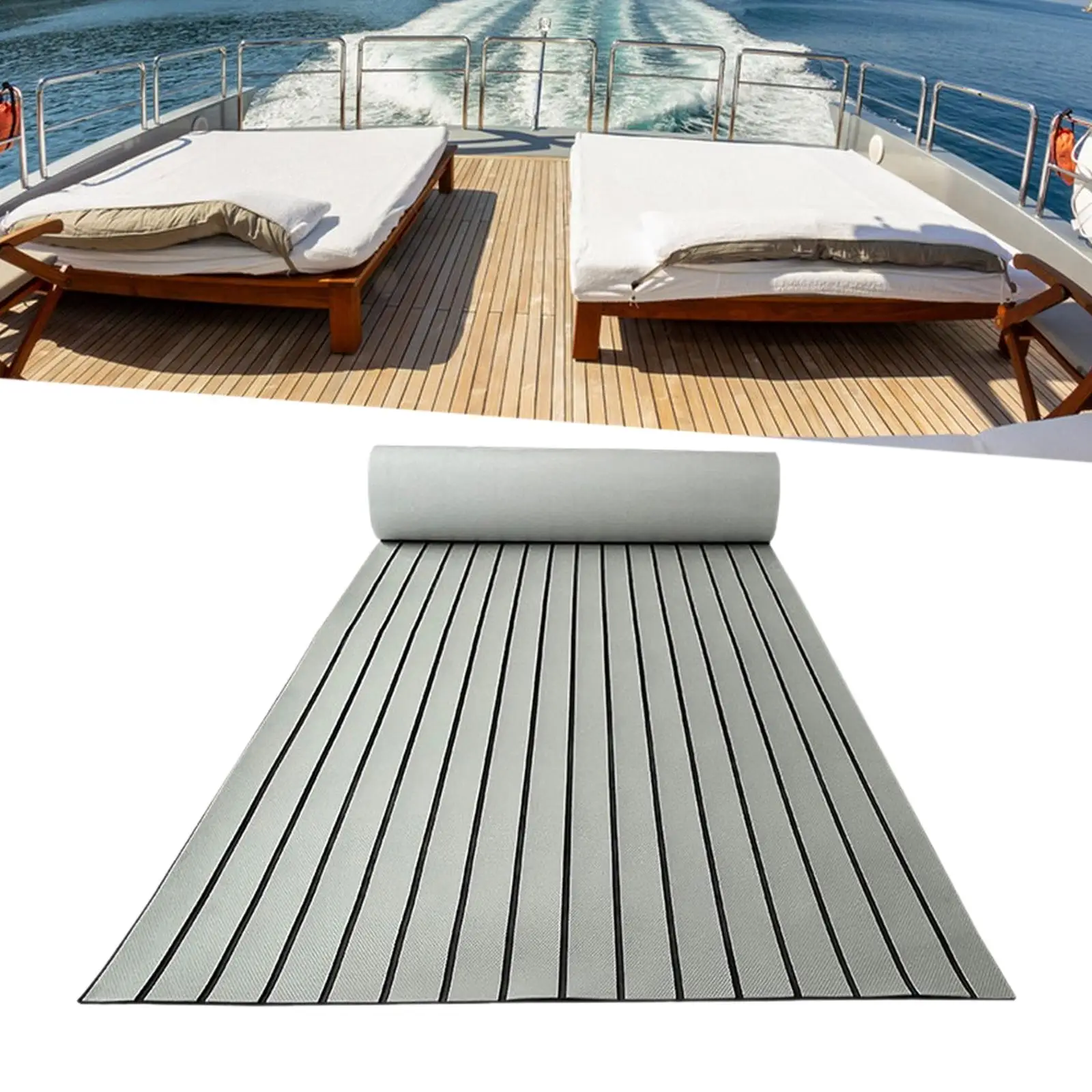 

Boat Flooring Anti Slip Marine Flooring Heat Insulation Boat Decking EVA Sheet for Rvs Deck Swim Platform Yacht Helm Pad