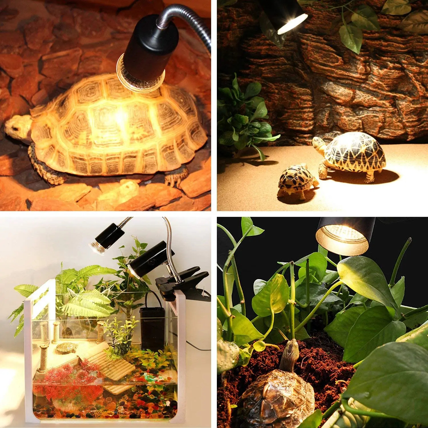 25/50W Reptile Heating Lamp E27 UVA+UVB 3.0 Pet Heat Lamp Turtle Basking UV Light Amphibians Lizards Temperature Controller reptile heating lamp