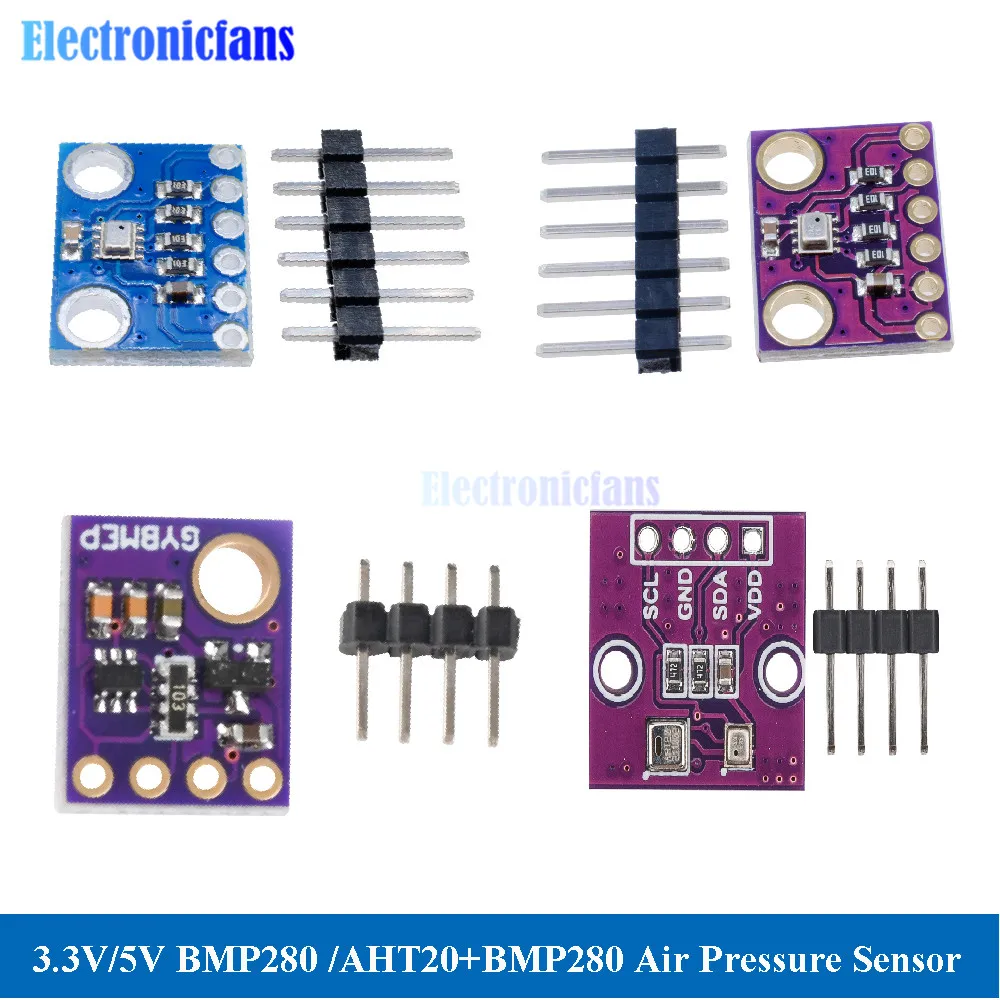 3V 5V BMP280 High Precision Digital Barometric Pressure Sensor 25V AHT20+BMP280 Temperature