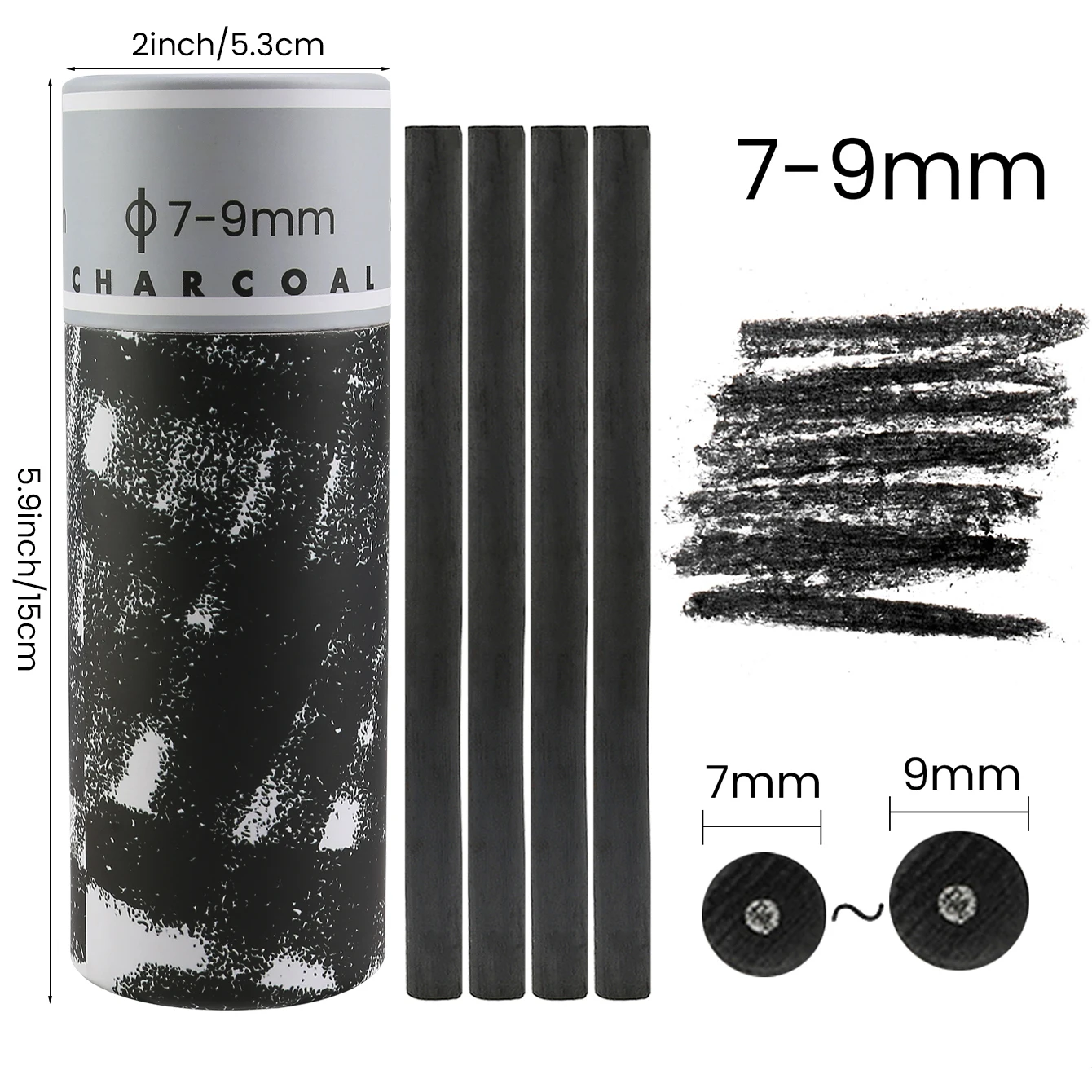 25 PCS Willow Charcoal Sticks Natural Willow Charcoal for Artists Beginners or Students of All Skill Levels charcoal sticks,drawing art supplies