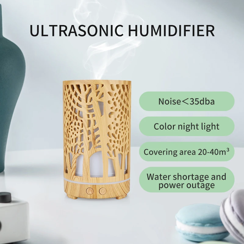 

200ML Humidifier Essential Oil Air Freshener Aroma Diffuser Cold Mist Sprayer 7 Color LED Night Light For Home Bedroom