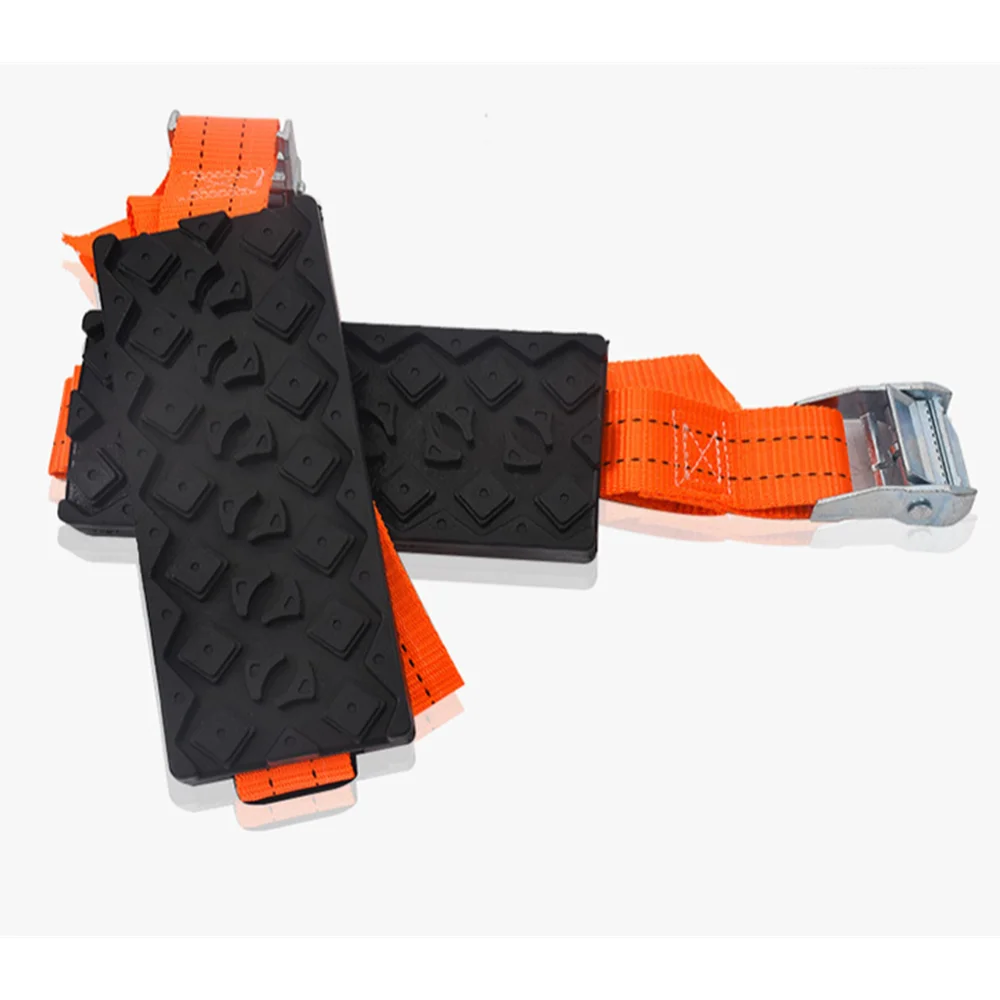 1Pcs Anti-Skid Car Tire Traction Blocks With Bag Emergency Snow Mud Sand Tire Chain Straps For Snow Mud Ice