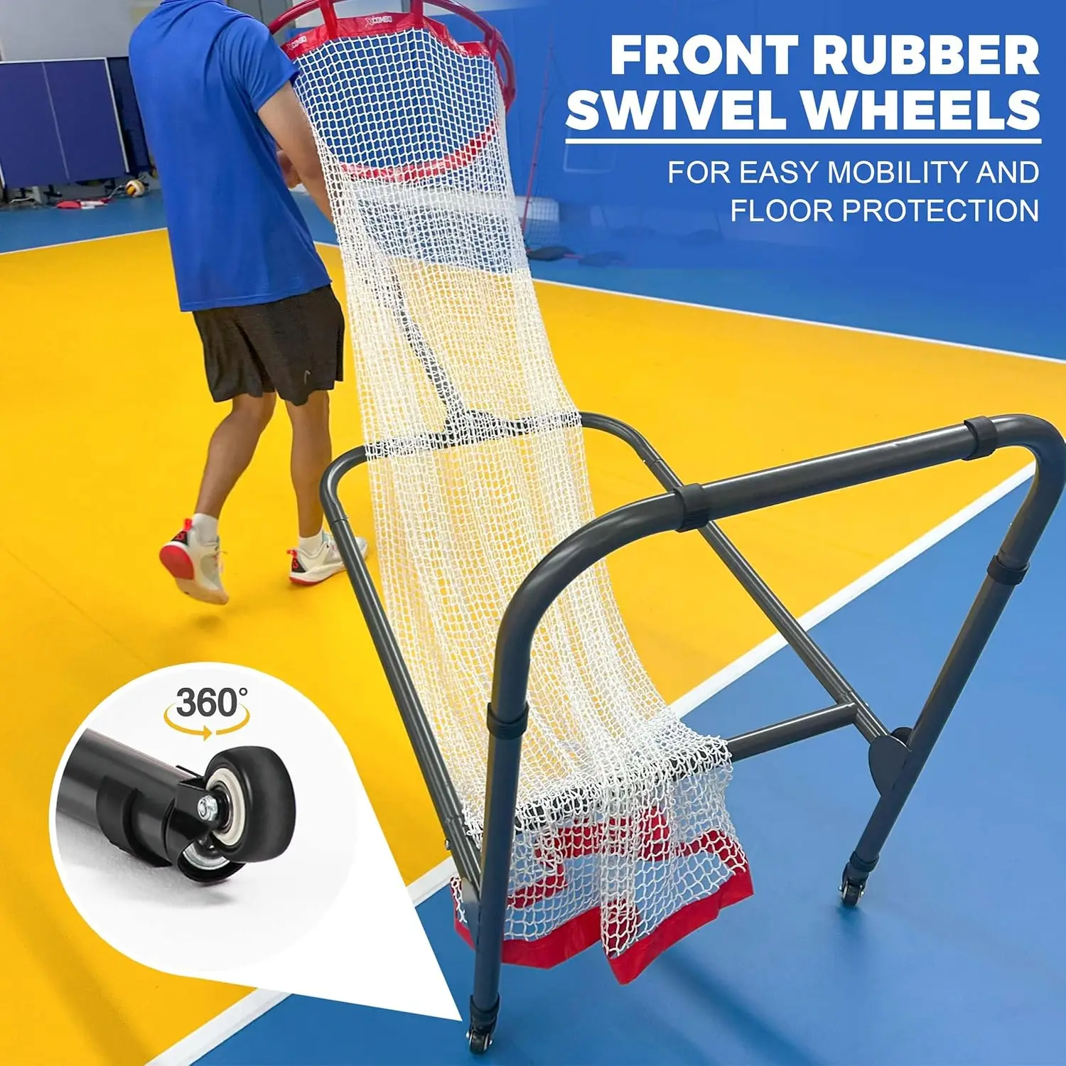 Professional Volleyball Training Net, Adjustable Volleyball Spike Serving Hitting Practice Equipment Machine, Volley Trainer Set