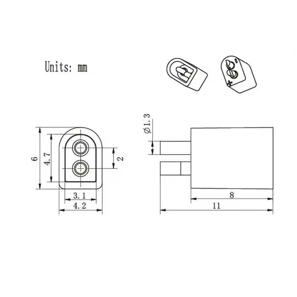 Connecteurs BETAFPV BT2.0 10 pièces pour batterie FPV micro