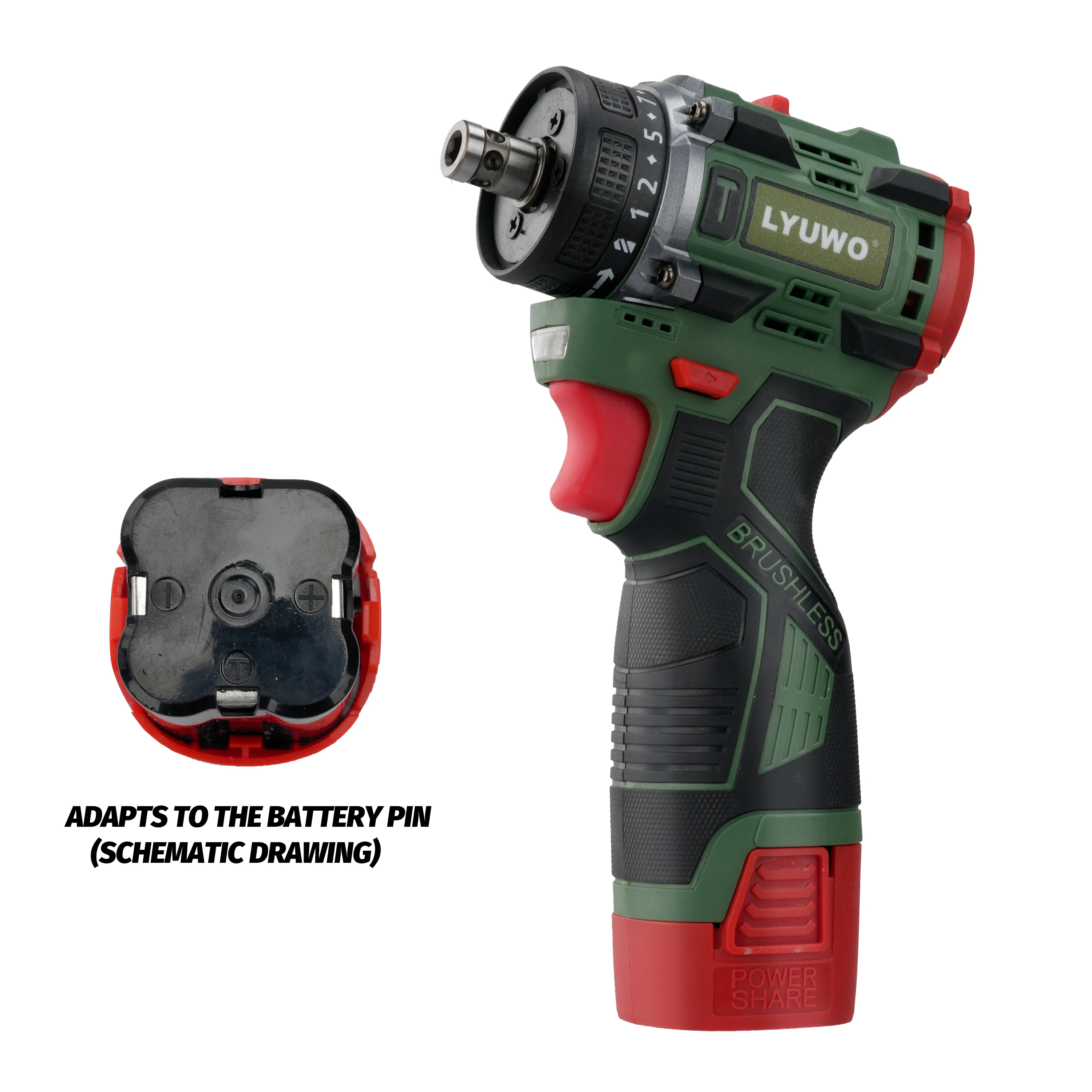 Impact Driver Lidl Electric Screwdriver LYUWO Brushless Cordless