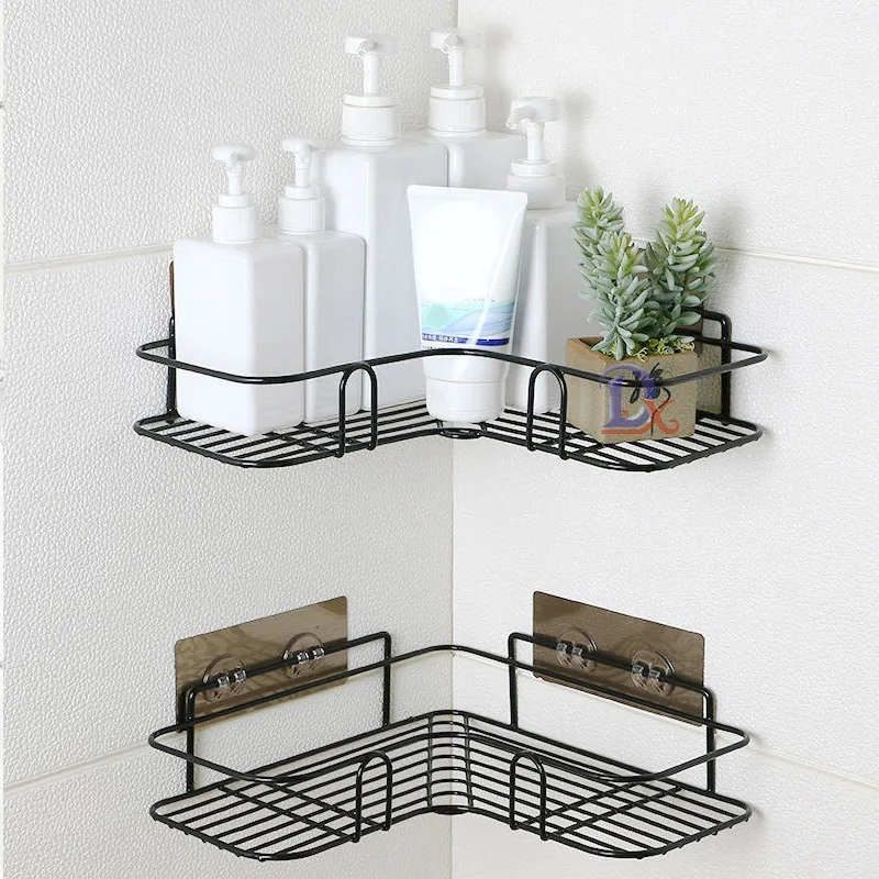 Bathroom Shelf Kitchen Organizer Shelves Corner Frame Iron Shower