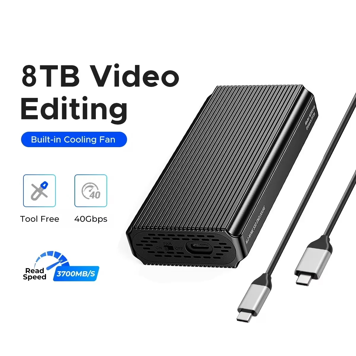 USB 4.0 40Gbps M.2 NVMe SSD Enclosure Compatible Thunderbolt 4/3 USB 3.2/3.1/3.0 ASM2464 External Hard Drive Case PC external hard drive case,ssd enclosure,external hard drive box,hard disk case,hard drive enclosure,hdd case enclosure
