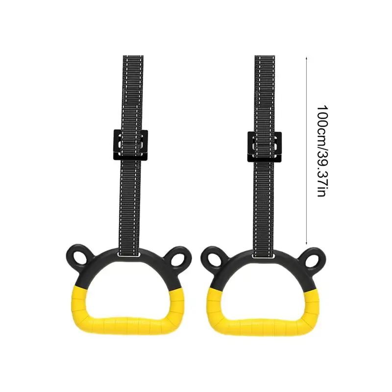 Gymnastics Rings Non-Slip Bear Load 4000KG Exercise Rings For Home Kids Gym Ring With Adjustable Straps Pull up Assistance gymnastic rings