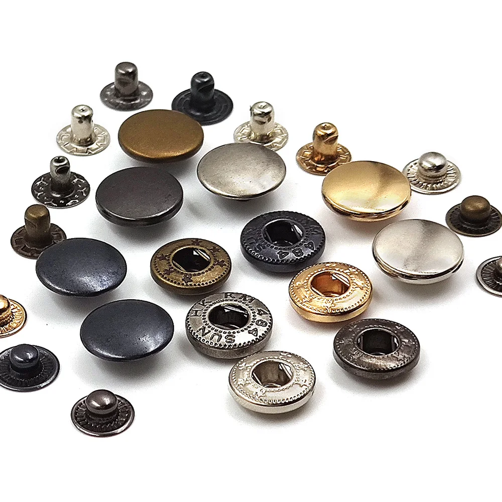 Description Picture 4 of item50 Sets 655/633/831 Metal Snap Fasteners Snaps Button Press Studs Sewing Button For DIY Clothes Garment Bags Shoes Leathercraft