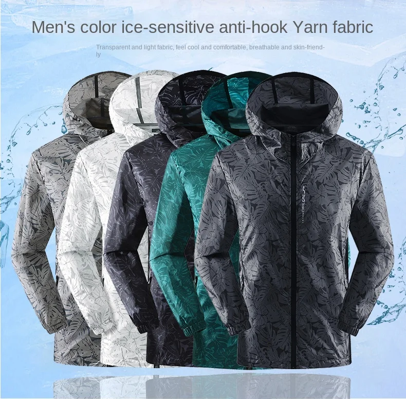 Description Picture 6 of itemSun Protection Clothing Men's Summer Thin Breathable Cool Uv Protection Fishing Mountaineering Printing Athletic Clothing