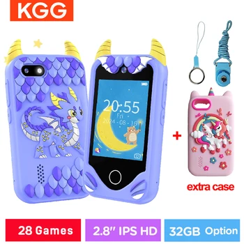 Nuovi bambini Smart Phone Giocattolo per bambini Mini Smart Phone Giocattoli 28 giochi Doppia fotocamera Lettore video musicale Ragazzi Ragazze Regali di compleanno