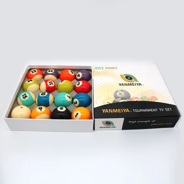 Superior 2.25inch 8A Quality YANMEIYA Tournament TV set Phenolic Resin Red Eye Cue Ball Billiard Pool Ball Set 57.2mm 1