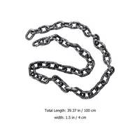 2Pcs Halloween Fetter Prop Simulation Iron Chain Prop Prisoner Chain Prop Halloween Costume Prop Decor Chain For Halloween Party 2