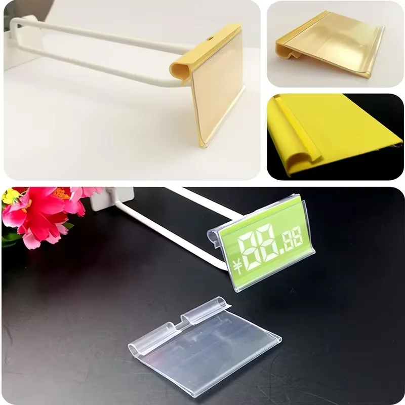 10/30Pcs 라벨 홀더, PVC 투명 플라스틱 재사용 가능한 가격표 홀더, 대형 쇼핑몰, 슈퍼마켓, 매장에 적합
