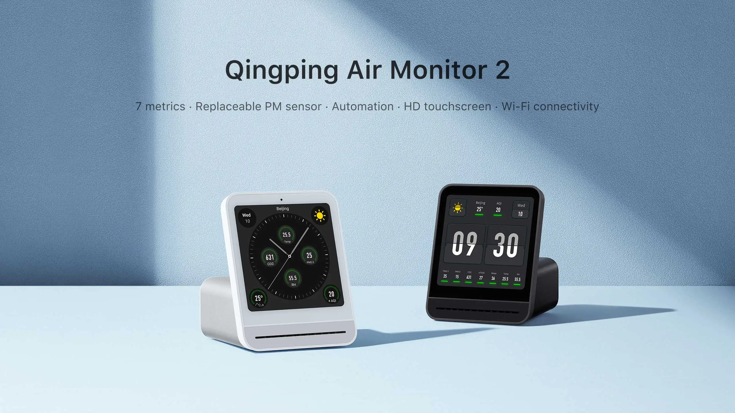 Original Air Monitor 2 Smart Home Touch Screen Control Temperature Humidity Sen