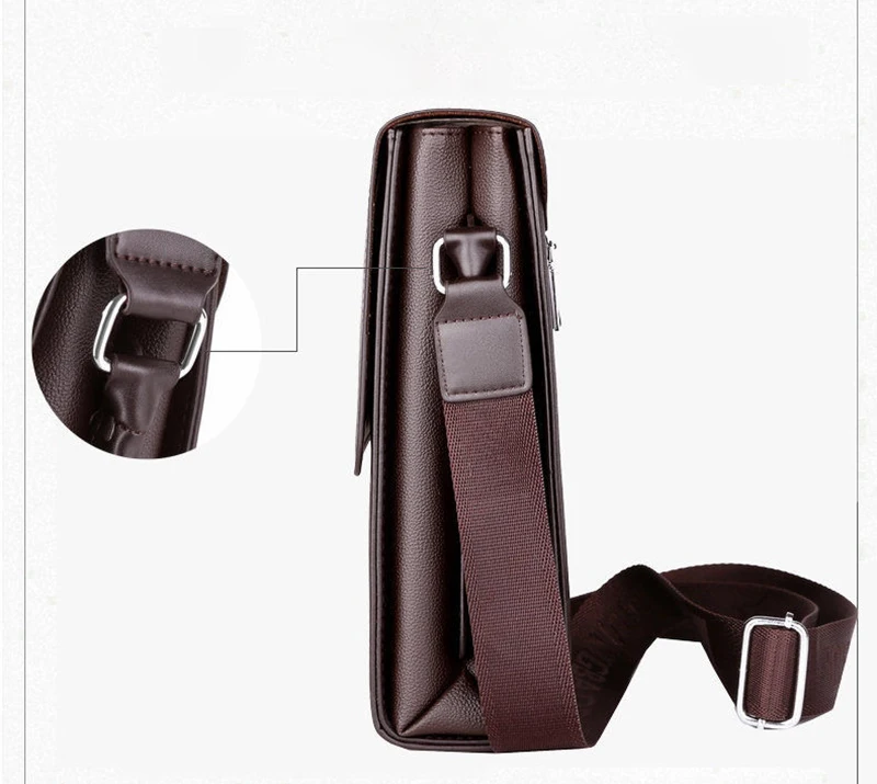 Shoulder Bag For Men PU Leather Porter Briefcase Cross Business Messenger Designer Luxury Crossbody Side Phone Bag Pouch Husband