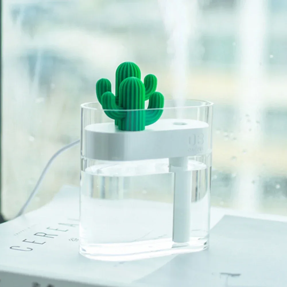 

Mist Maker for Bedroom Home Car Plant Mini Cactus Air Humidifiers Essential Oil Aroma Diffuser Portable USB Perfume Fogger
