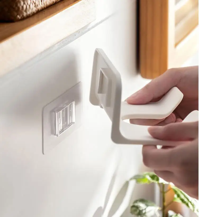 Hair Dryer Stand Holder Wall Mounted ABS Punch Free Blow Dryer Holder Rack