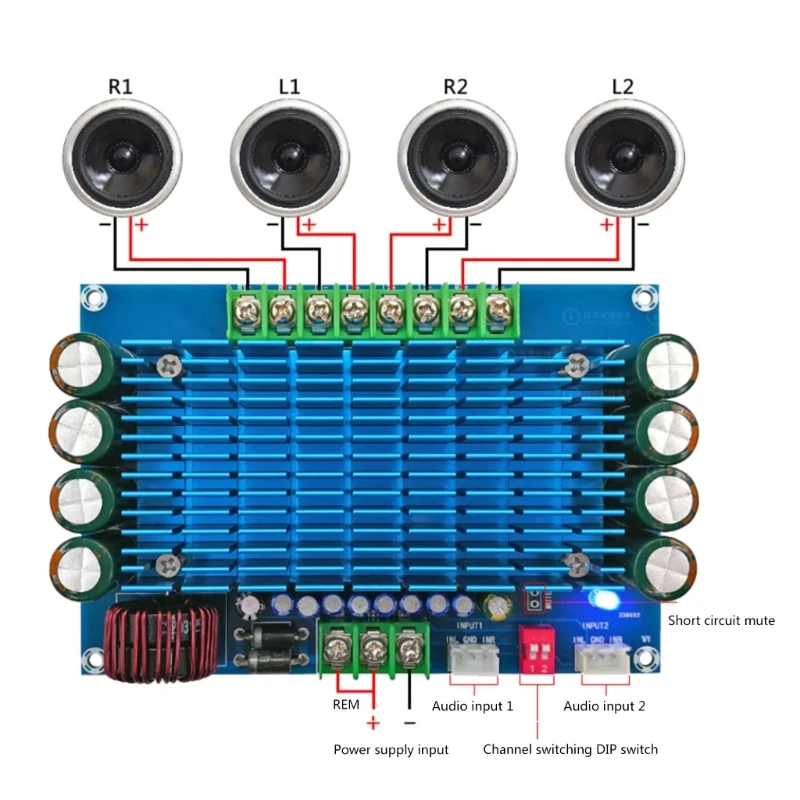 Four Channel Amplifier audio amplifier TDA7850 Power Amplifier AudiosBoard 4 Channel 50Wx4 Sound