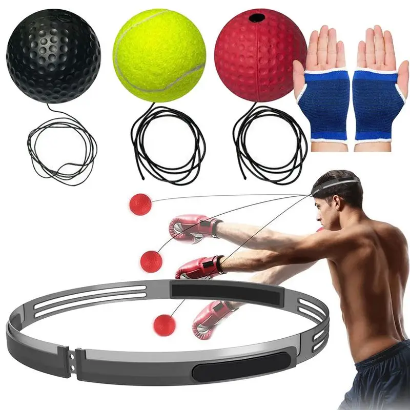 

Мяч для боксерской головы, эластичный регулируемый мяч для тренировки реакции, праздничный подарок на голову, забавная тренировка для тренировки реакции рук и глаз