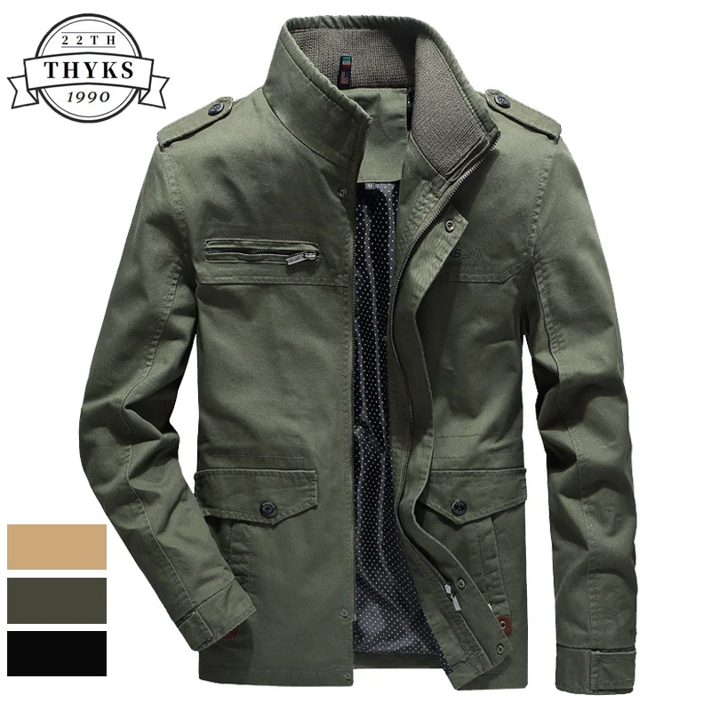 

Ветровка мужская с несколькими карманами, Уличная Повседневная куртка из промытого хлопка, деловая офисная верхняя одежда, весна-осень