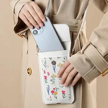 2025 New Wallets Touch Screen Women Bags Soft Leather Cell Phone Purse Crossbody Shoulder Strap Handbag for Female Cheap Women's 1