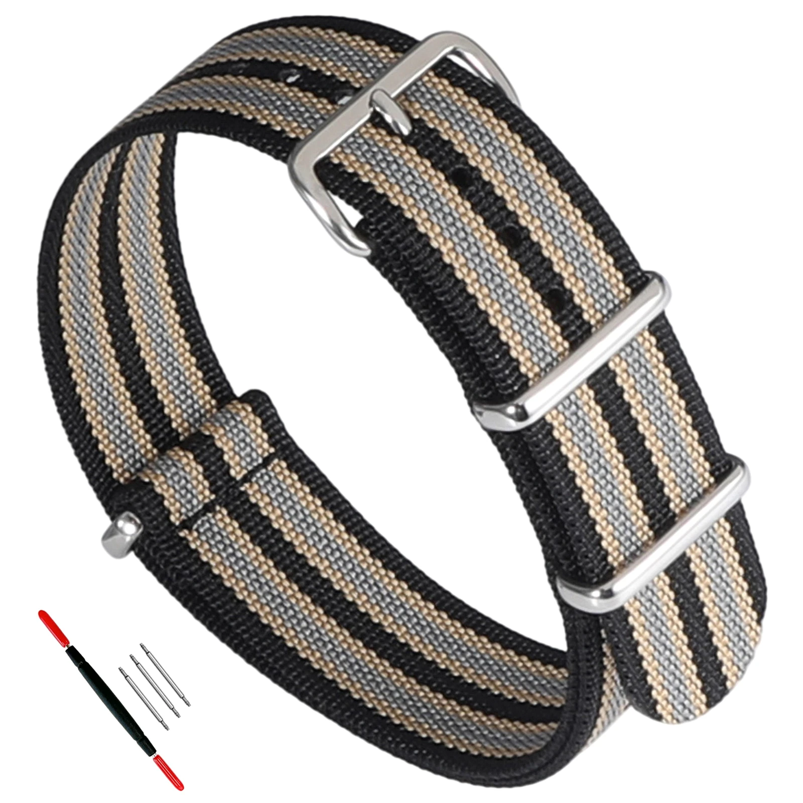 Ribbed Nylon Ballistic Fabric Watch Strap – Premium Military-Grade Watchband Accessories