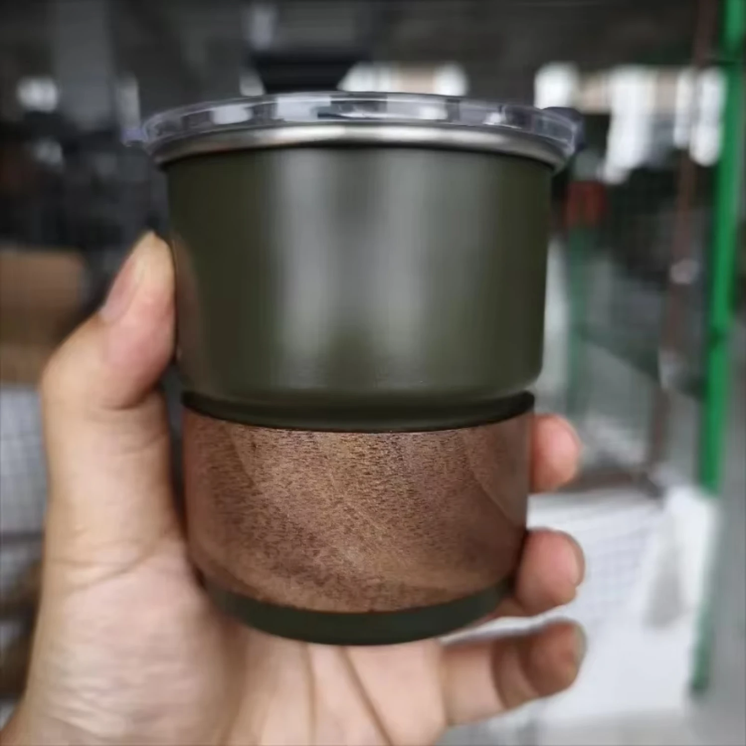 Portable 304 Stainless Steel Coffee Cup with Lid -...