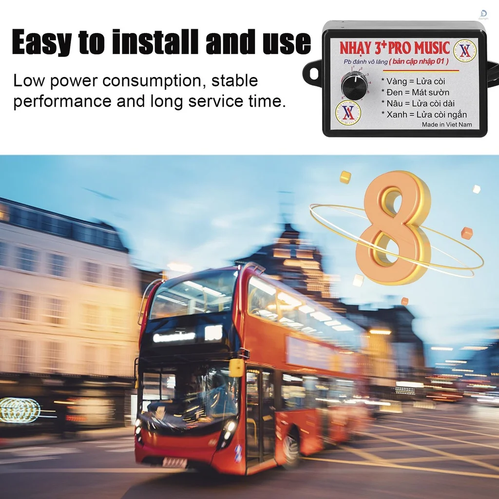 12-24V 8/12 Tones Musical Electronic Horn Controller Nhay 3+ Pro Music Rapid Horn Relay For Motorcycle Car Jeep Marine Boat car siren horn motorcycle horn car air horn
